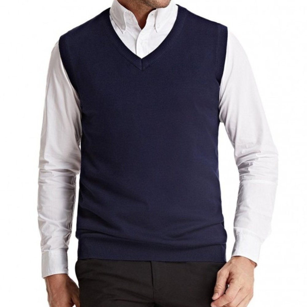 Vintage Navy Blue Sweater Vest
